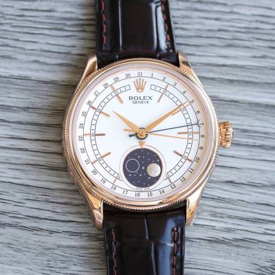 Rolex Geneve Cellini 50535 Moon Phase 39*11.8mm Mens Watch
